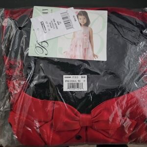 Bonnie Jean Red Dress with Bow